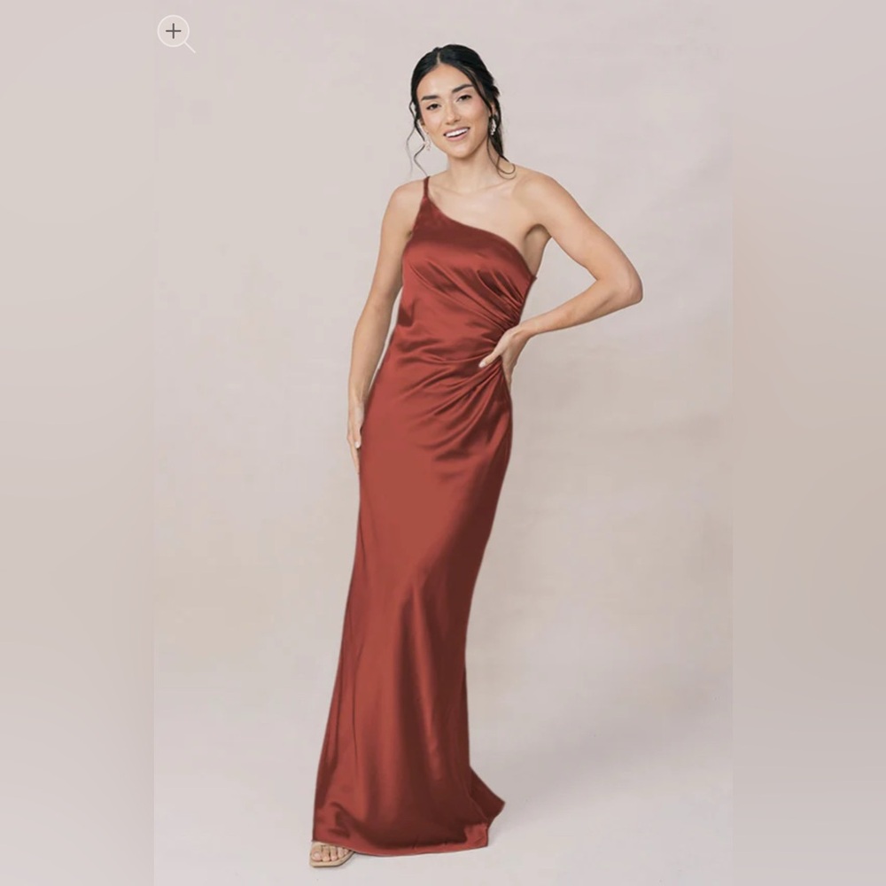 Revelry Jade Satin Dress